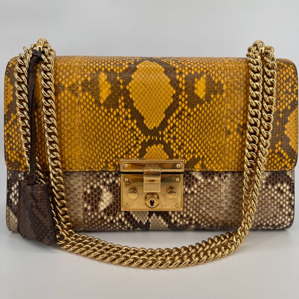 Gucci Python Medium Padlock Shoulder Bag - image 4